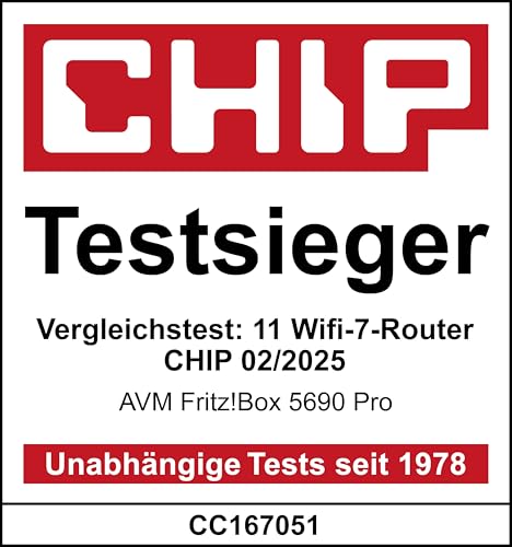 FRITZ! Box 5690 Pro – Premium WLAN Router mit Wi-Fi 7, Glasfaser & DSL