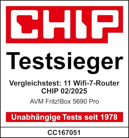 FRITZ! Box 5690 Pro – Premium WLAN Router mit Wi-Fi 7, Glasfaser & DSL