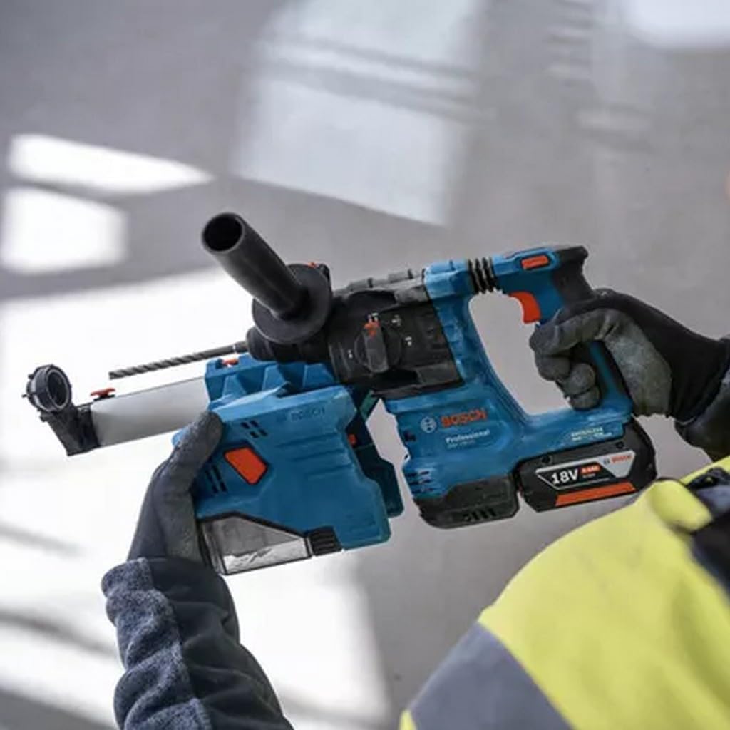 Bosch Professional 18V System Akku Bohrhammer GBH 18V-22 (mit SDS plus, inkl. 2x 4.0Ah Akku, Schnellladegerät GAL 18V-40, L-BOXX)
