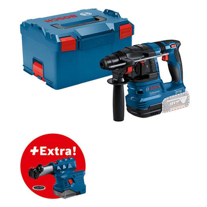 Bosch Professional 18V System Akku Bohrhammer GBH 18V-22 (mit SDS plus, inkl. 2x 4.0Ah Akku, Schnellladegerät GAL 18V-40, L-BOXX)