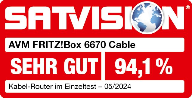 AVM FRITZ! Box 6670 Cable Router – DOCSIS 3.1 Modem, WiFi 7, 2.5G LAN, Zigbee-Integration