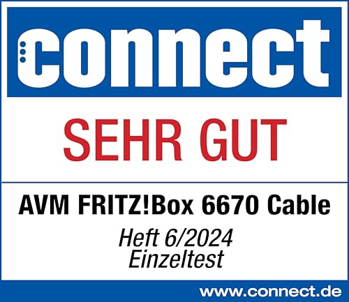 AVM FRITZ! Box 6670 Cable Router – DOCSIS 3.1 Modem, WiFi 7, 2.5G LAN, Zigbee-Integration