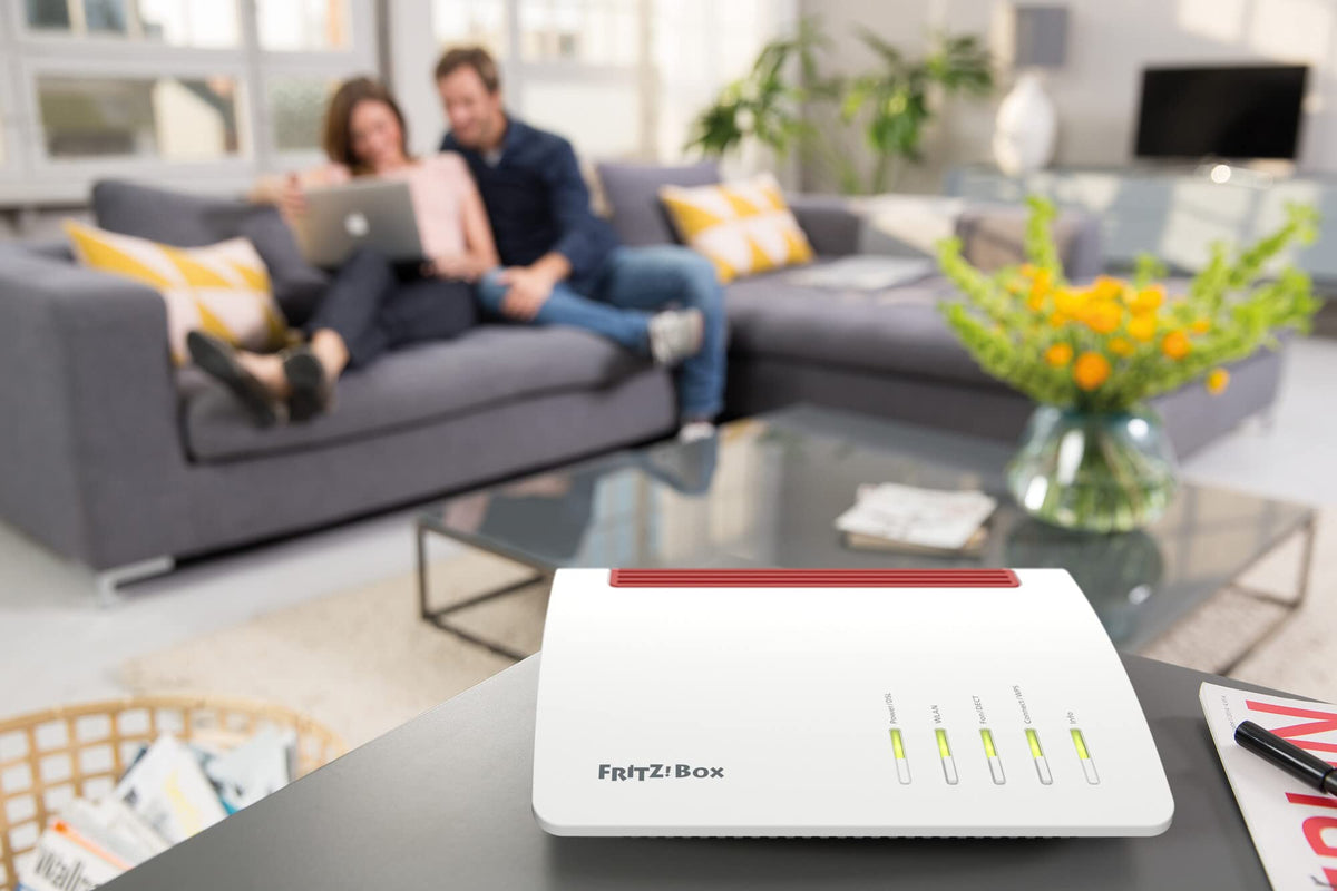 FRITZ! Box 7590 – WLAN AC+N DSL Router mit Mesh, DECT-Basis & Media Server