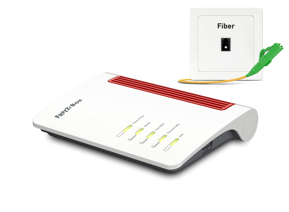 FRITZ! Box 5530 Fiber – WiFi 6 Router mit integriertem Glasfasermodem, bis zu 3 Gbit/s