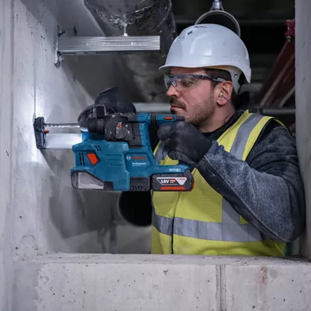 Bosch Professional 18V System Akku Bohrhammer GBH 18V-22 (mit SDS plus, inkl. 2x 4.0Ah Akku, Schnellladegerät GAL 18V-40, L-BOXX)