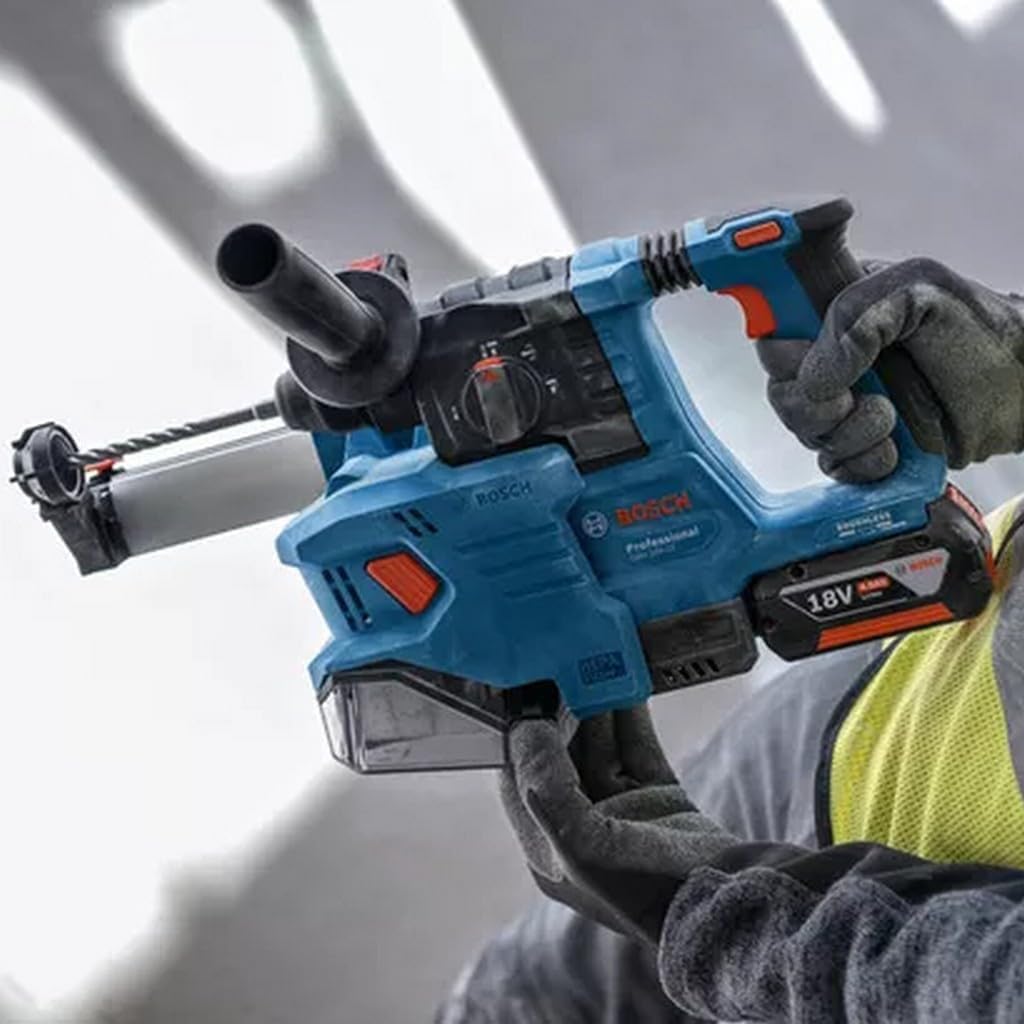 Bosch Professional 18V System Akku Bohrhammer GBH 18V-22 (mit SDS plus, inkl. 2x 4.0Ah Akku, Schnellladegerät GAL 18V-40, L-BOXX)