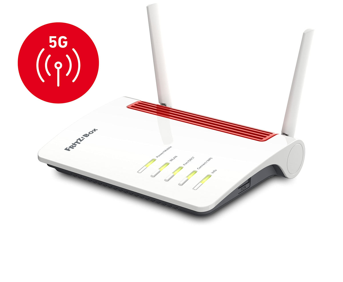 FRITZ! Box 6850 5G – LTE/5G Router mit WLAN AC+N & DECT-Basis