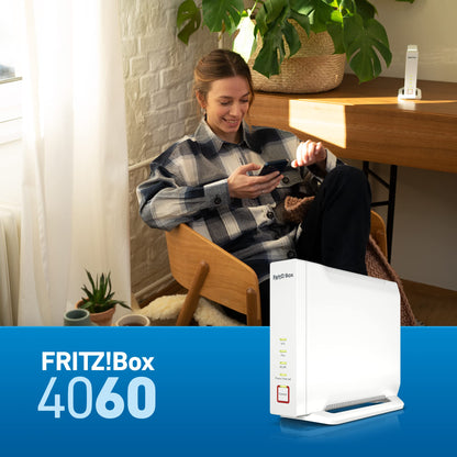 FRITZ! Box 4060 – Wi-Fi 6 Mesh Router mit DECT-Basis & USB 3.0