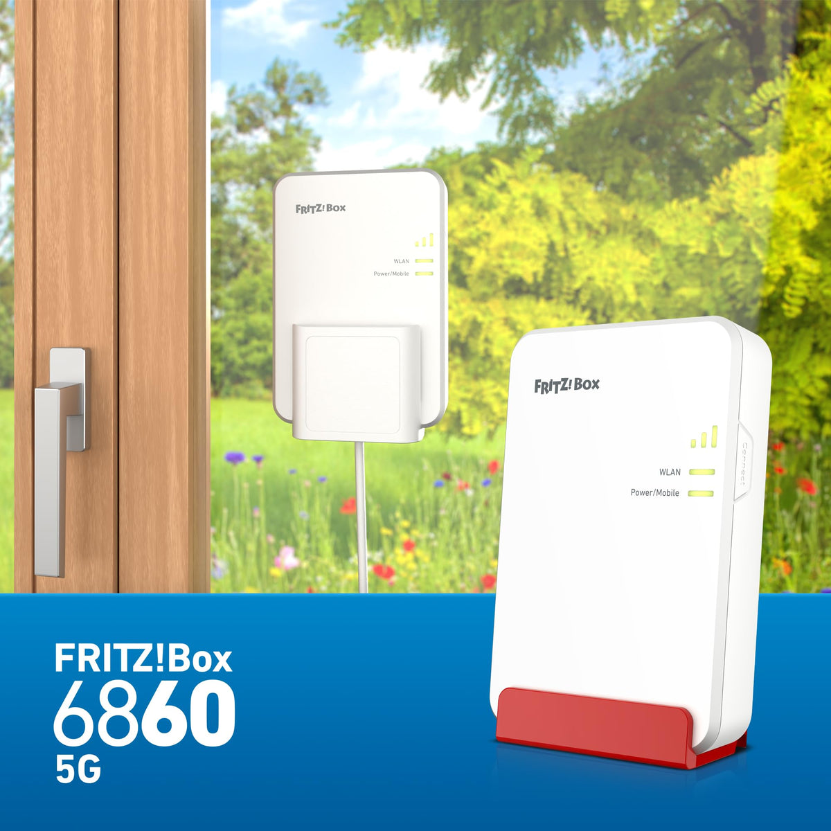 FRITZ! Box 6860 5G Router – WiFi 6 bis zu 3000 MBit/s, PoE+, DECT-Basis