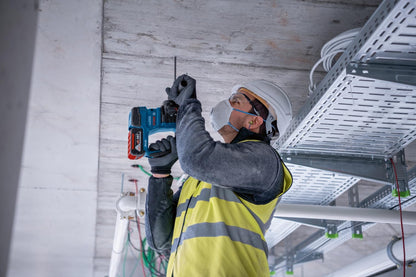 Bosch Professional 18V System Akku Bohrhammer GBH 18V-22 (mit SDS plus, inkl. 2x 4.0Ah Akku, Schnellladegerät GAL 18V-40, L-BOXX)