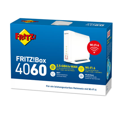 FRITZ! Box 4060 – Wi-Fi 6 Mesh Router mit DECT-Basis & USB 3.0