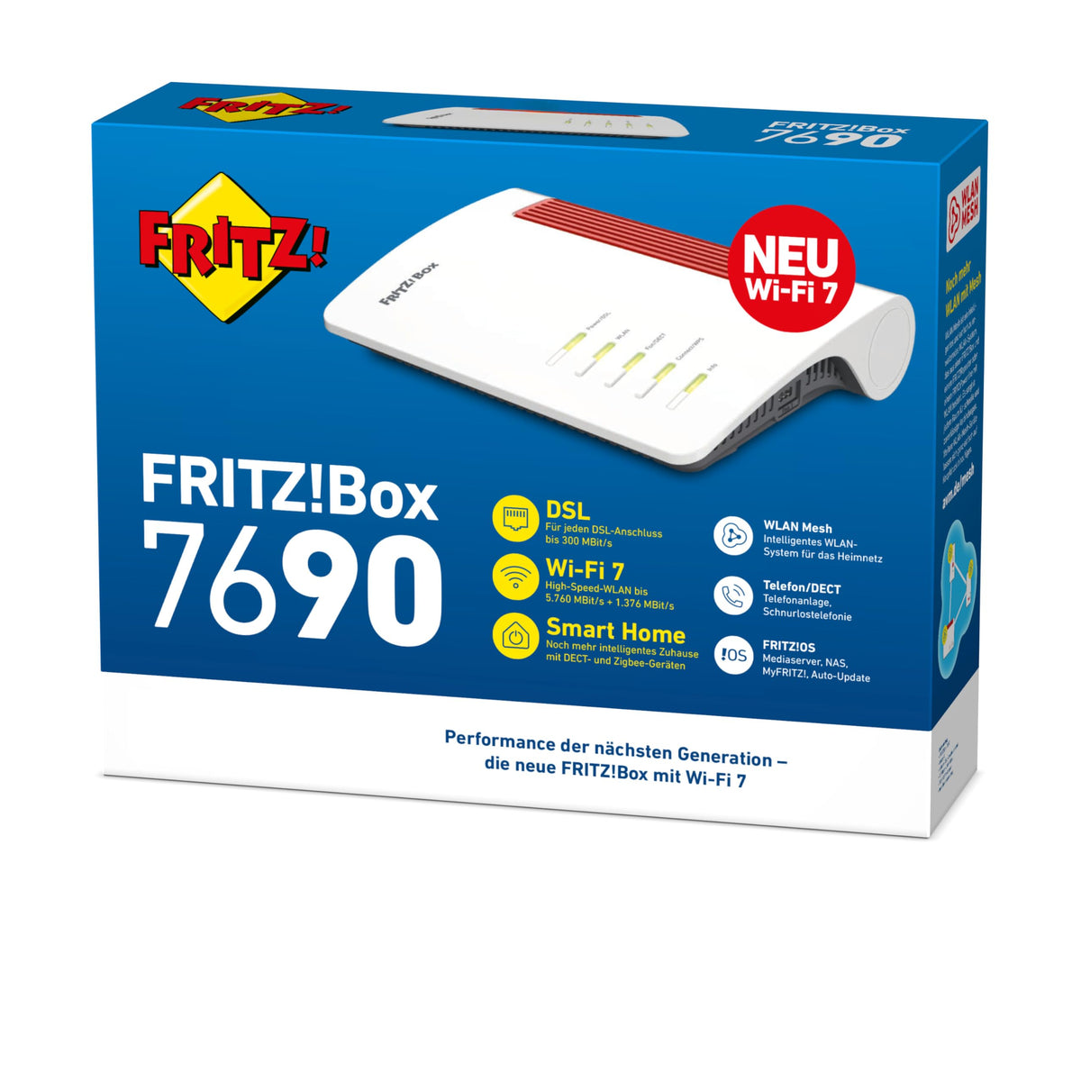 FRITZ! Box 7690 – WLAN Router mit Wi-Fi 7, VDSL Supervectoring & Mesh