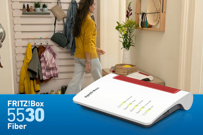 FRITZ! Box 5530 Fiber – WiFi 6 Router mit integriertem Glasfasermodem, bis zu 3 Gbit/s